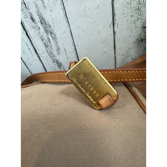 Dooney and Bourke Vintage Leather Canvas Crossbody Bag - Picture 4 of 13
